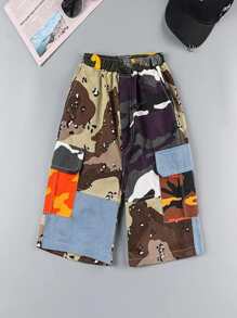 Shorts cruzados de camuflaje - Multicolor - Ver 1