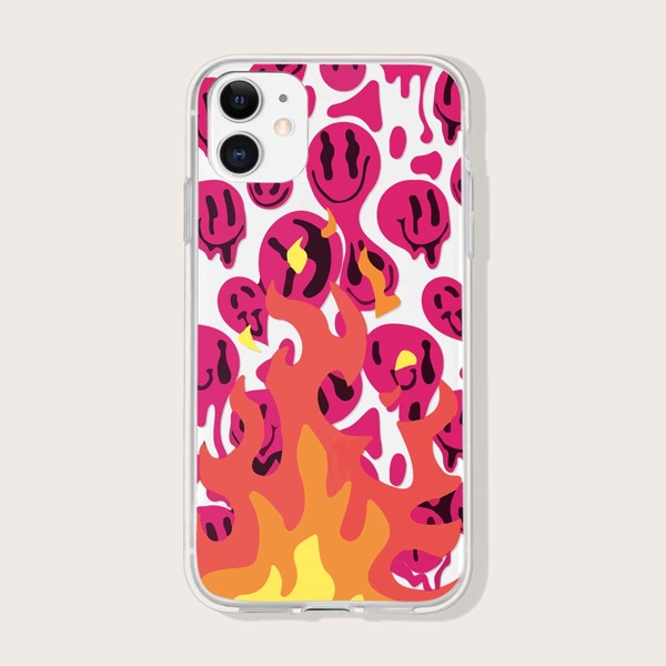 

Melting Smile Face Phone Case, Clear