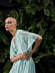 Meikearts Allover Print Flounce Sleeve Frill Trim Dress - Multicolor - View 6