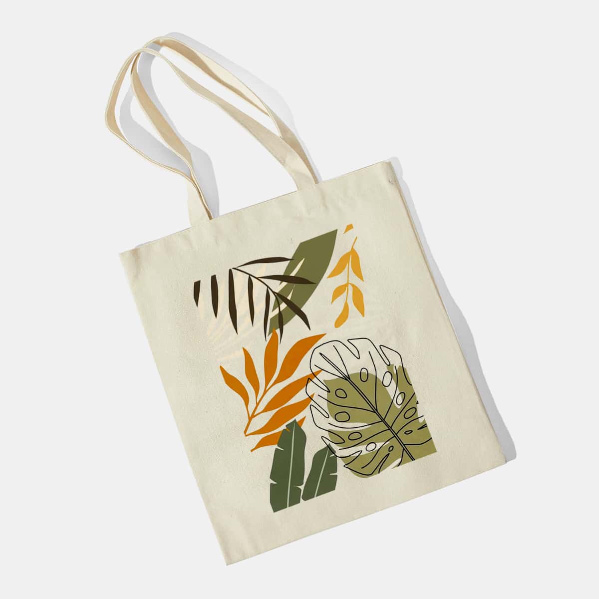 

Leaf Graphic Shopper Bag, Beige