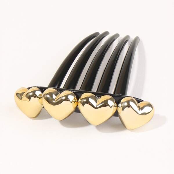 

Heart Decor Hair Pin, Gold