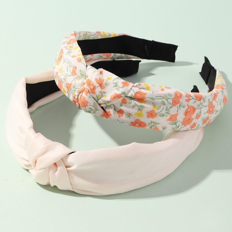 

2pcs Knot Hair Hoop, Multicolor