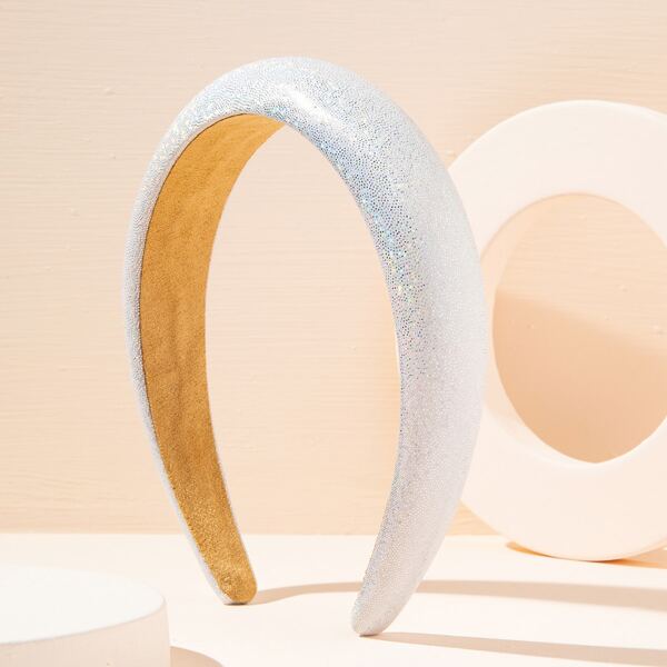 

Padded Wide Headband, Silver