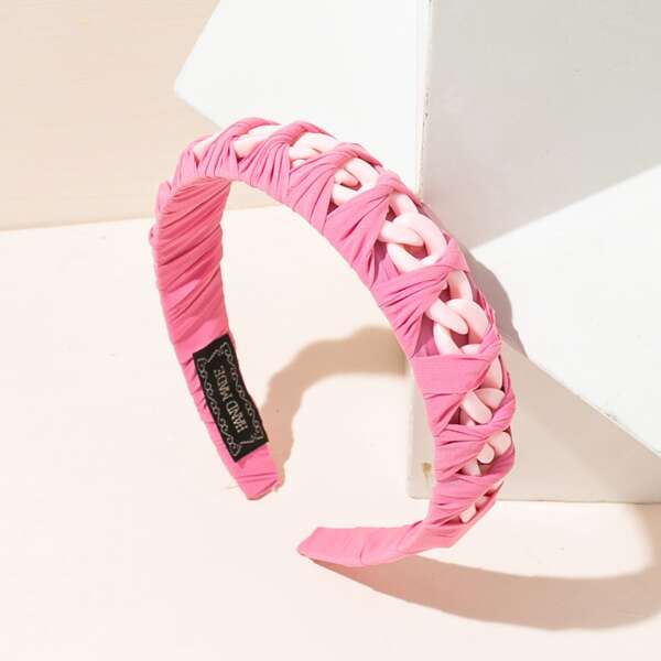 

Chain Decor Headband, Pink
