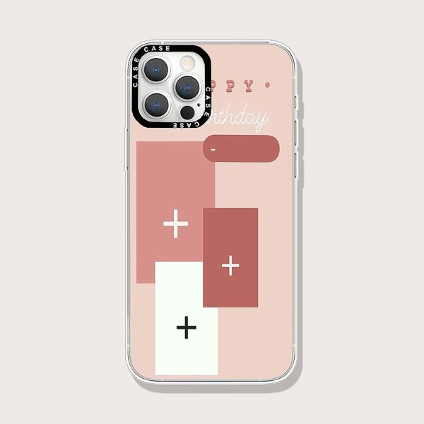 

Geometric Color Block Phone Case, Multicolor