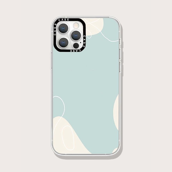 

Color Block Phone Case, Blue and white
