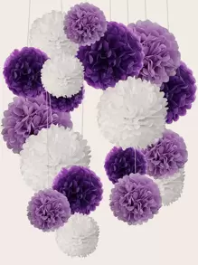 18 cái hoa giấy trang trí - Nhiều màu - Xem 1