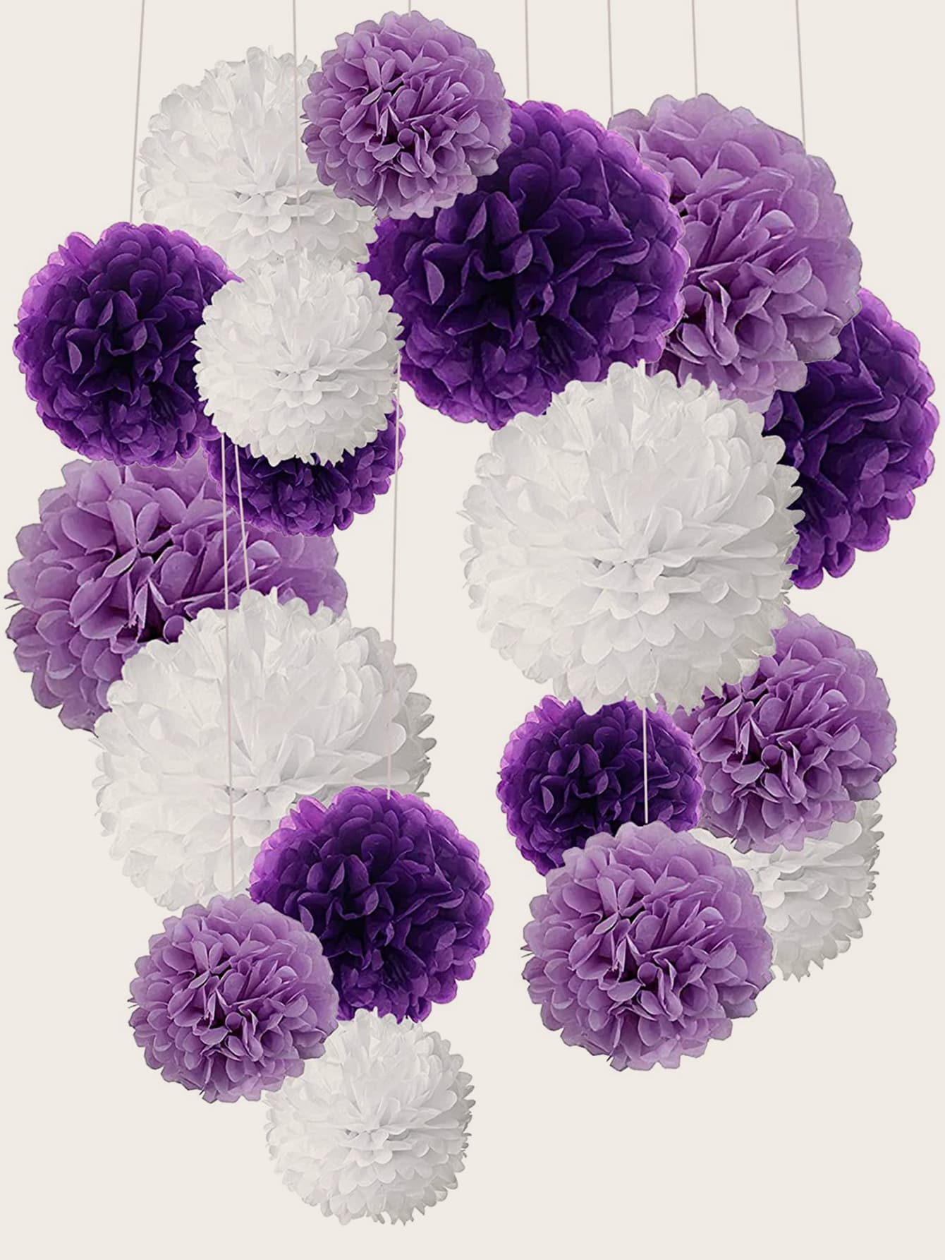 18 cái hoa giấy trang trí - Nhiều màu - Xem 1