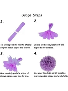 18 cái hoa giấy trang trí - Nhiều màu - Xem 3