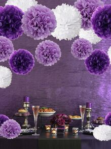 18 cái hoa giấy trang trí - Nhiều màu - Xem 4