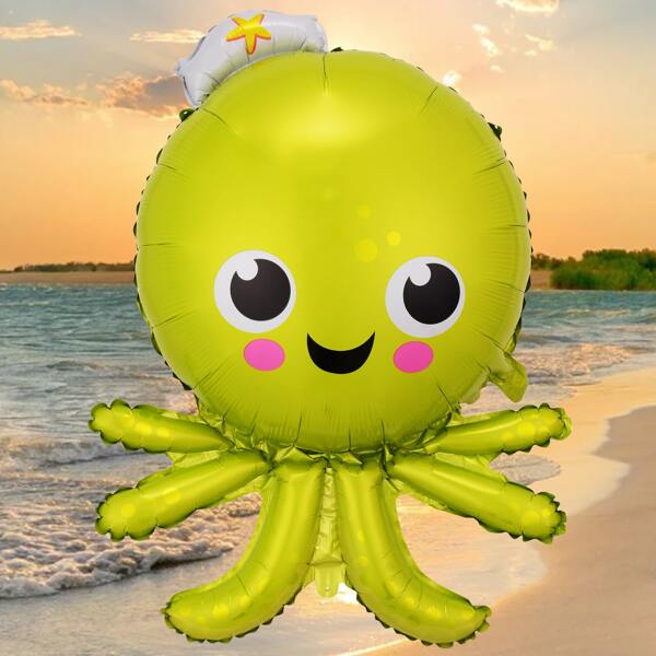 

1pc Octopus Shaped Balloon, Green