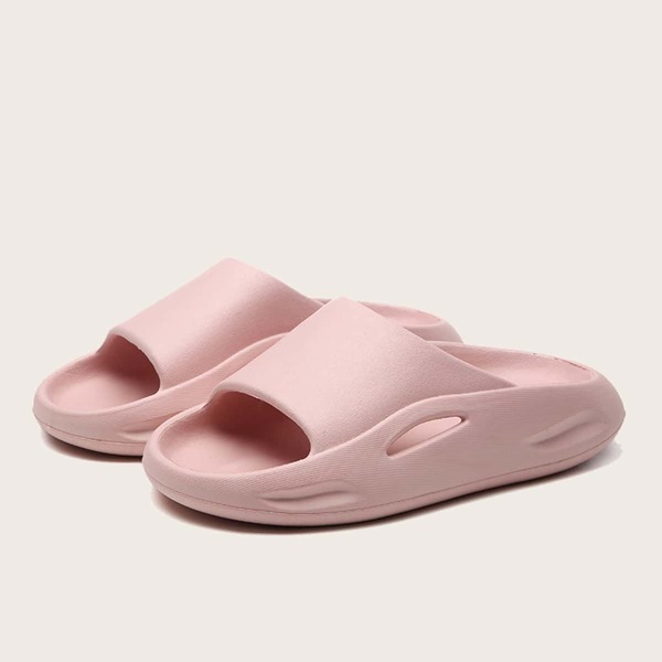 

Girls Minimalist Cut Out Slippers, Pink
