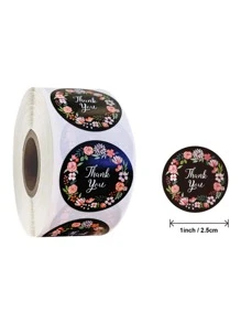 500张花卉和标语图案礼品贴纸