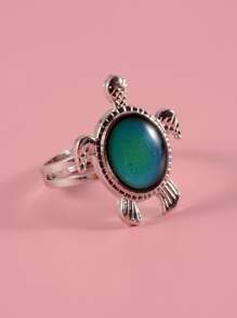 Turtle Decor Ring - Silver - View 5