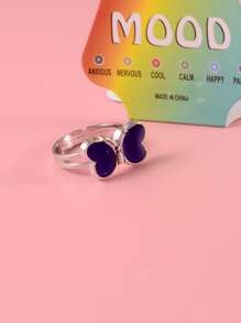 Butterfly Decor Ring - Silver - View 3