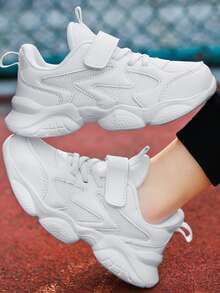 Giày thể thao trẻ em màu trơn - trắng - Xem 2