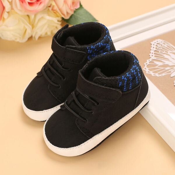 

Baby Boy Velcro Strap High Top Sneakers, Black