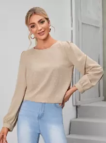 Swiss Dot Blouse - Apricot - View 1