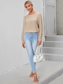 Swiss Dot Blouse - Apricot - View 5