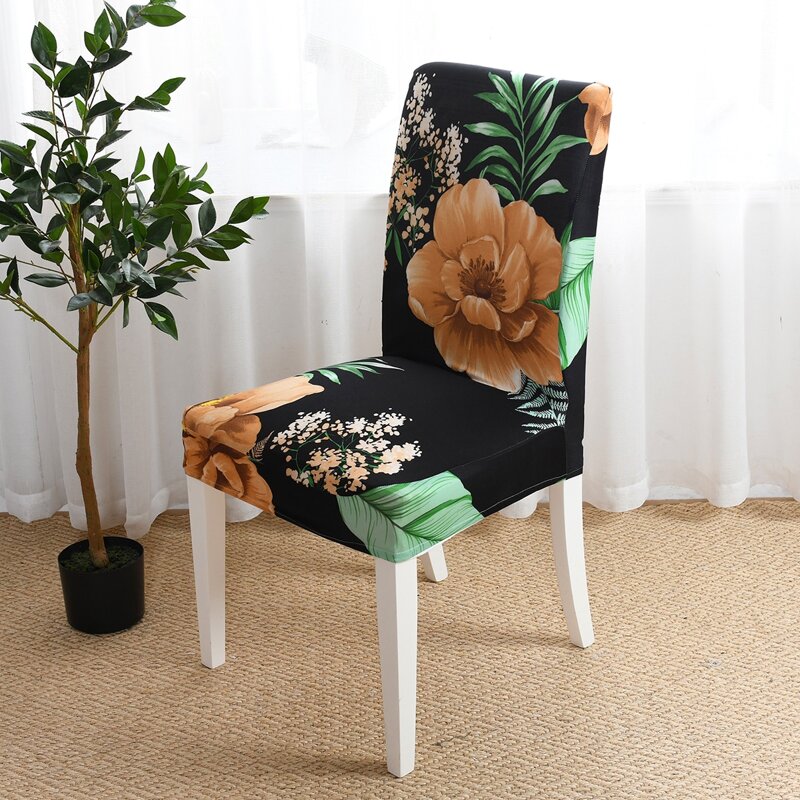 

Flower Print Stretchy Chair Cover, Multicolor