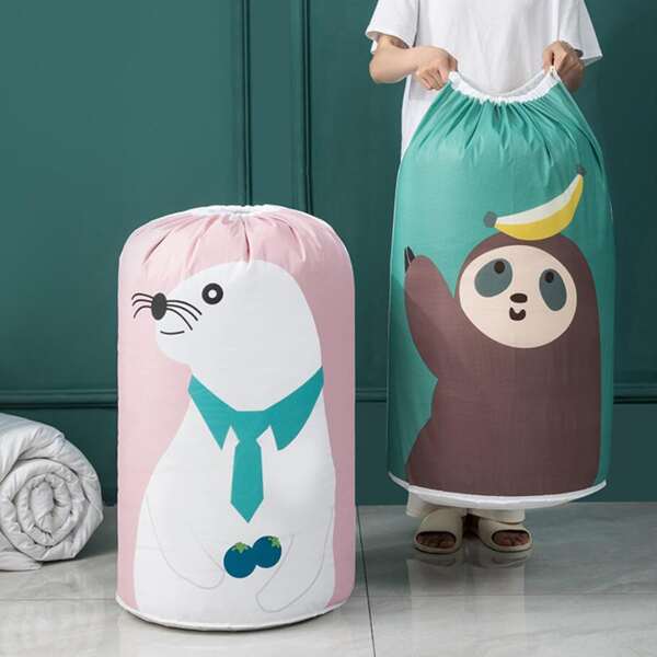 

1pc Cartoon Graphic Random Quilt Storage Bag, Multicolor