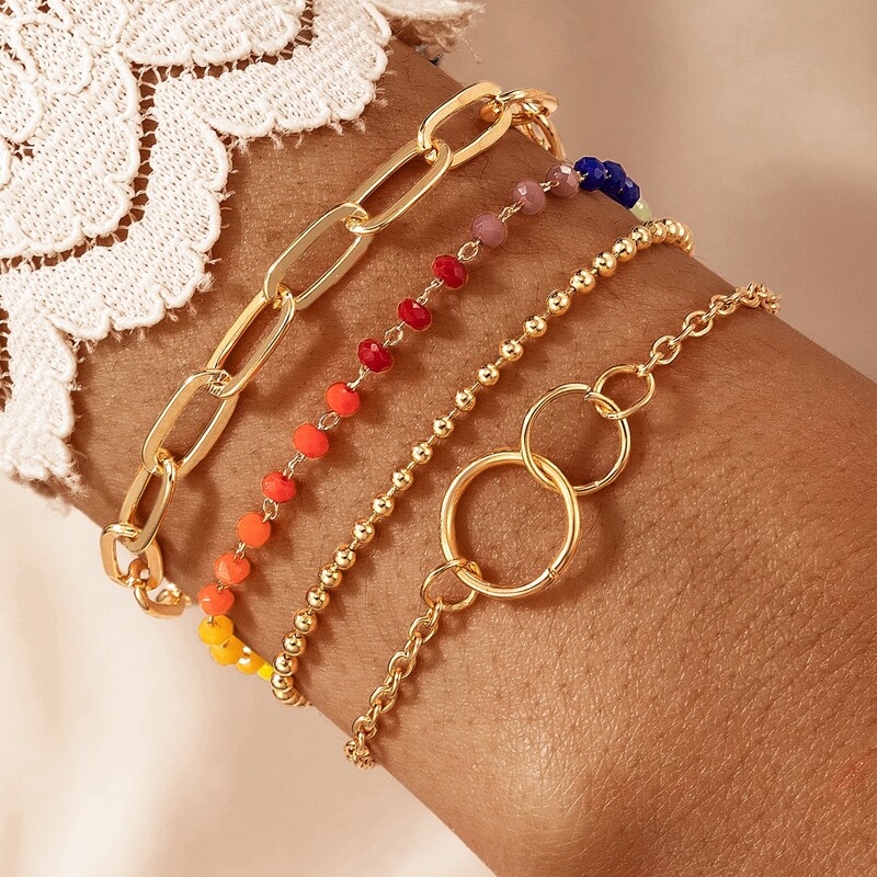 

4pcs Minimalist Bracelet, Gold