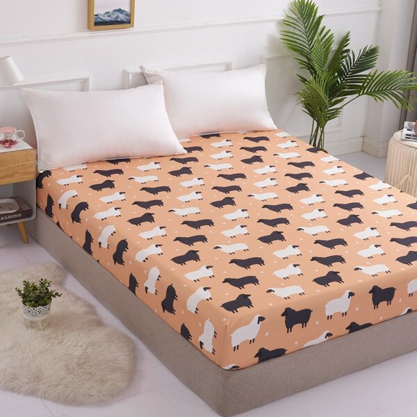 

Sheep Print Fitted Sheet, Multicolor