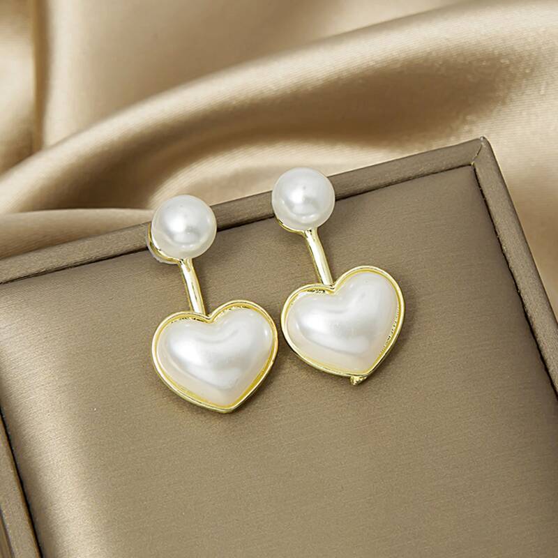 

Faux Pearl Drop Earrings, White