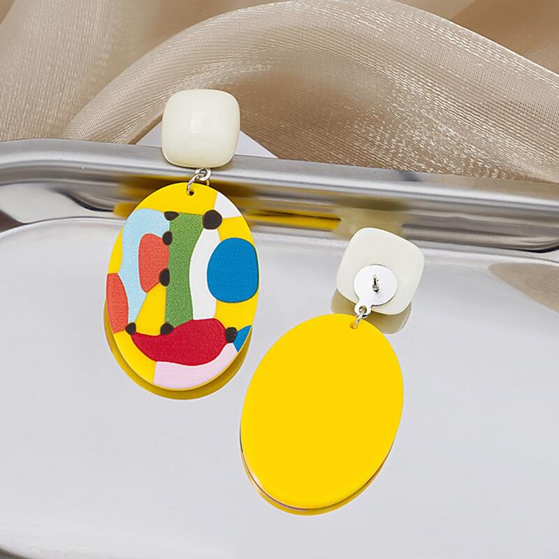 

Graphic Drop Earrings, Multicolor