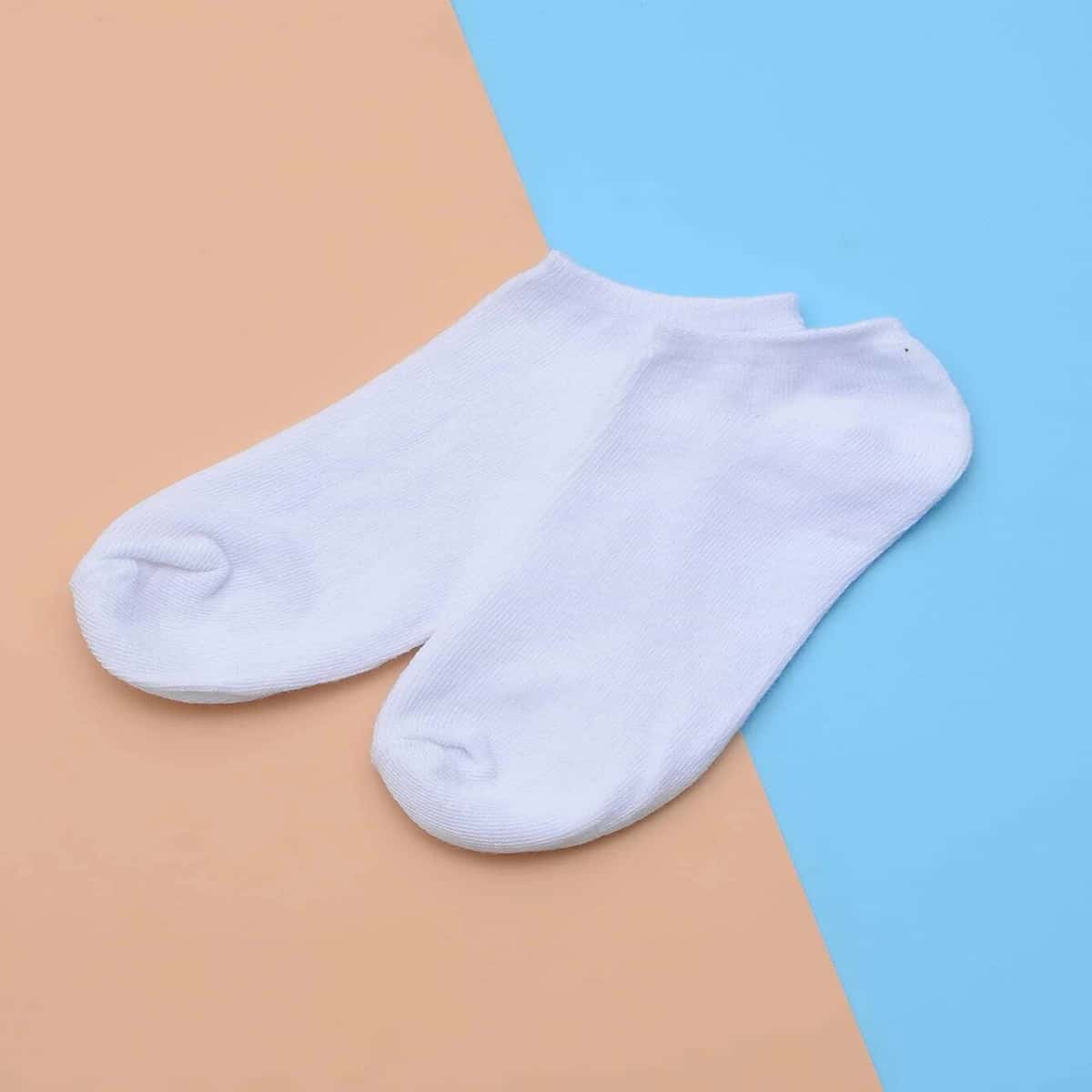

1pair Minimalist Ankle Socks, White