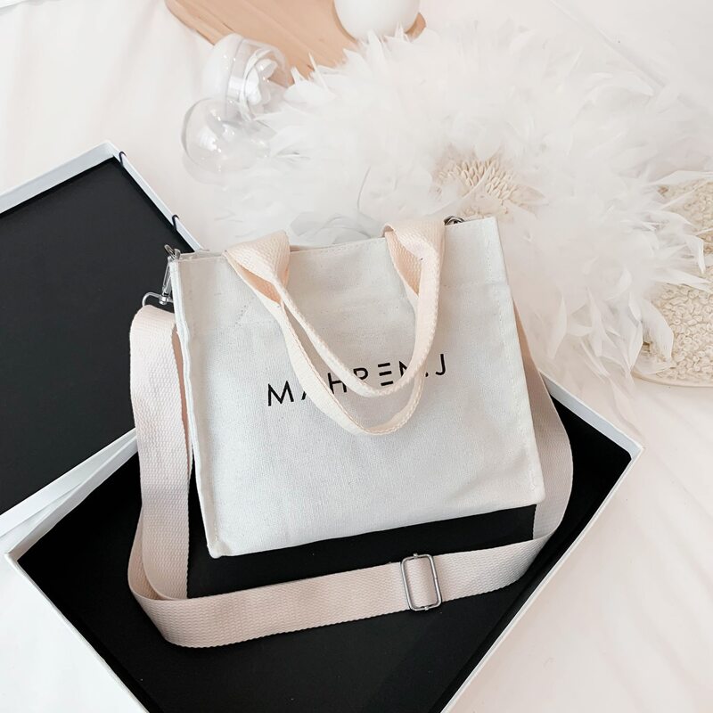

Letter Graphic Satchel Bag, White