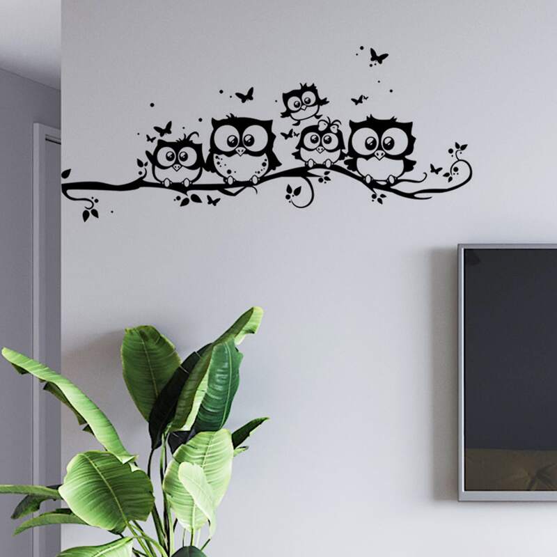 

1sheet Cartoon Wall Sticker, Black