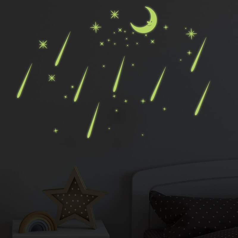 

1sheet Meteor Luminous Wall Sticker, Green