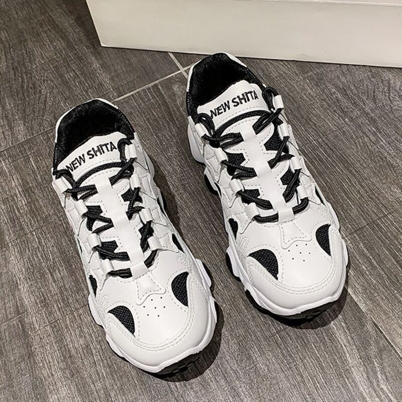 

Lace Up Front Chunky Sneakers, White