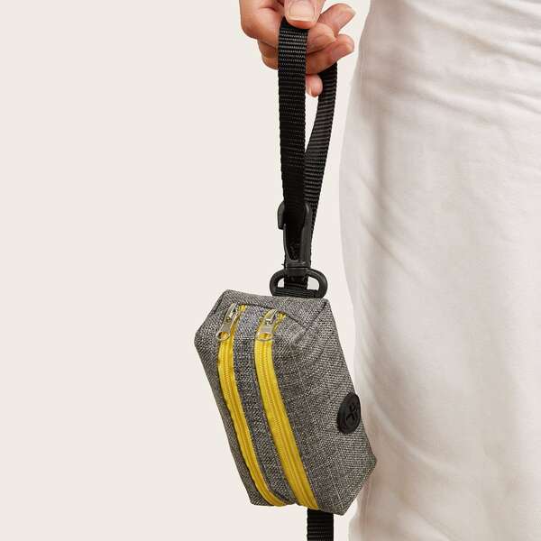 

1pc Pet Poopbag Dispenser, Grey