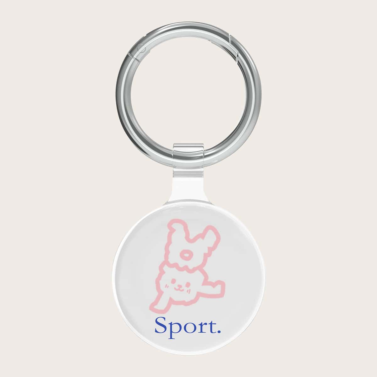 

Rabbit Graphic Case & Key Ring For Airtag, Multicolor