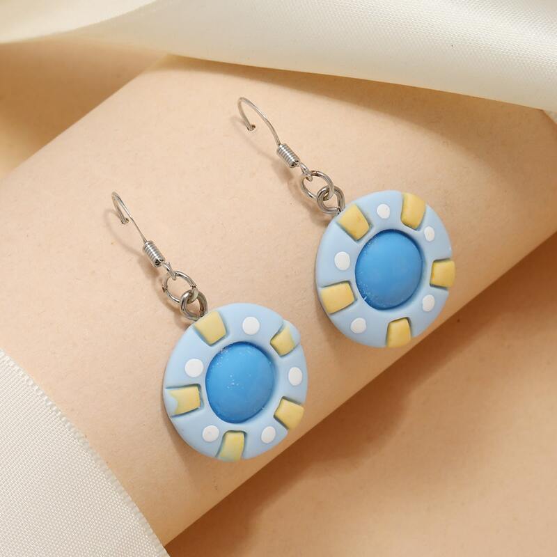 

Colorful Drop Earrings, Baby blue