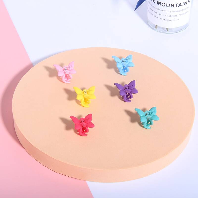 

6pcs Butterfly Design Hair Claw, Multicolor