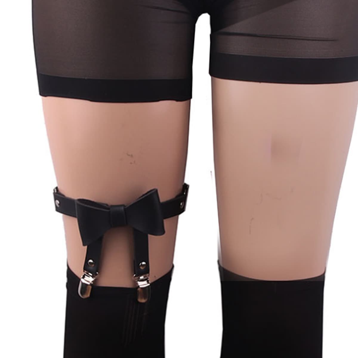 

Bow Decor Garter Belt, Black