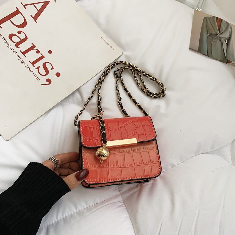

Croc Embossed Crossbody Bag, Orange