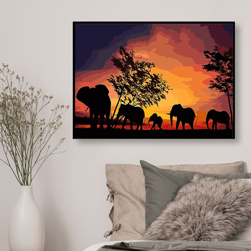

Elephant DIY Diamond Painting, Multicolor