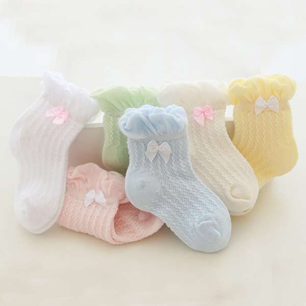 

3pairs Baby Random Color Socks, Multicolor