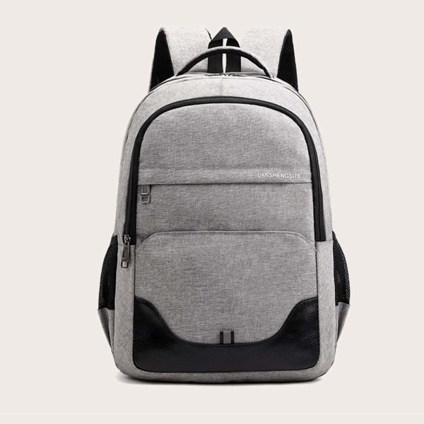

Men Two Tone Functional Backpack, Grey