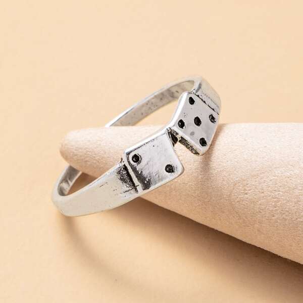

1pc Simple Ring, Silver
