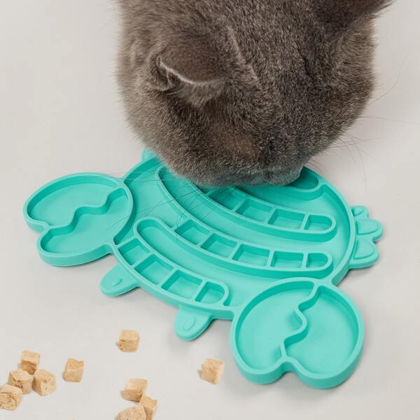 

1pc Crab Shaped Pet Slow Food Bowl, Green