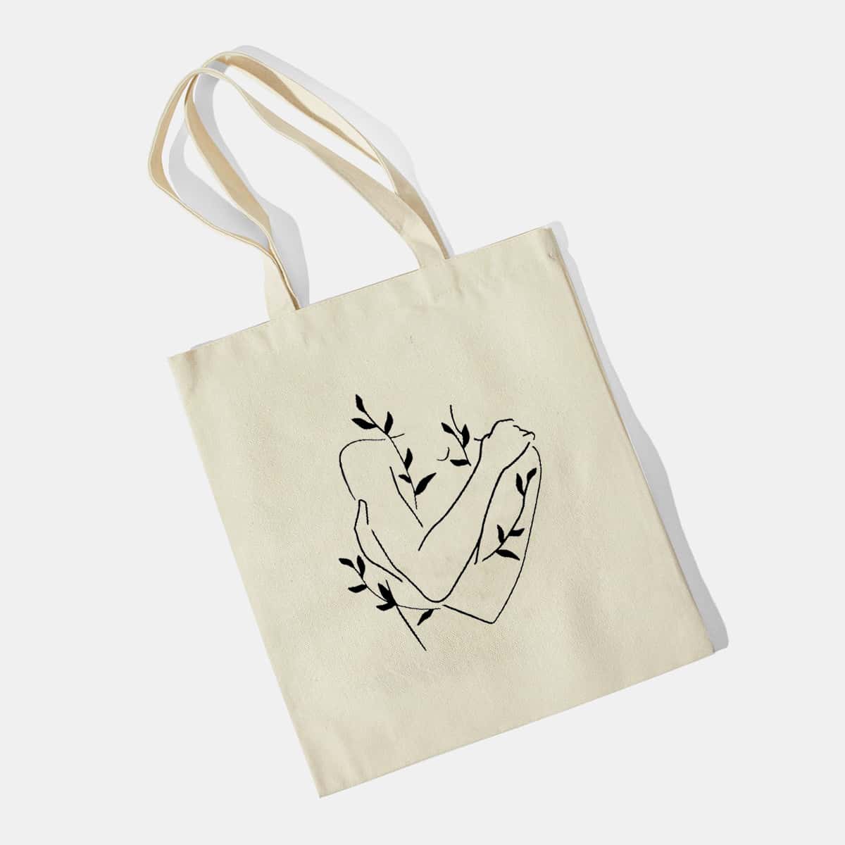 

Figure Graphic Tote Bag, Beige