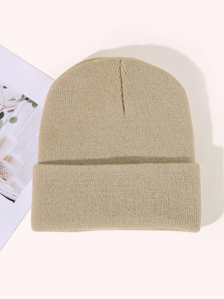 Gorro Liso Para Hombre Para Invierno, Uso Diario, Regalo Para Amigos, Informal - Beis - Ver 1