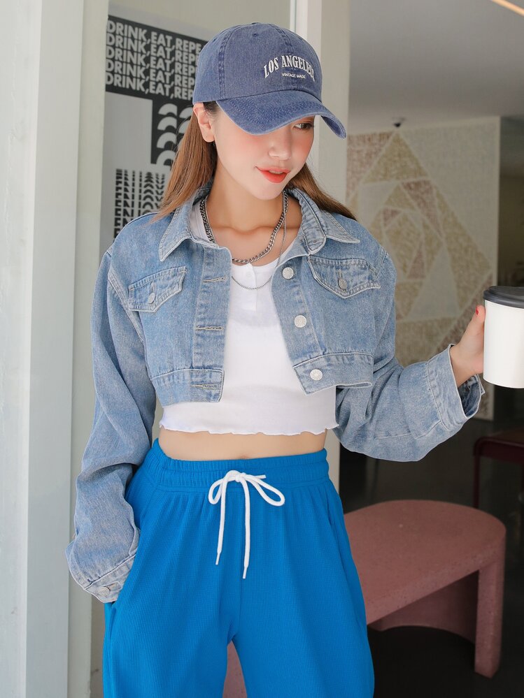   Jeans クロップドデニムジャケット S セール】〈洗濯機可能〉クロップド デニム ジャケット 24SS