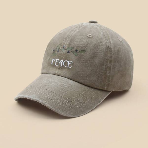 

Letter Graphic Baseball Cap, Khaki