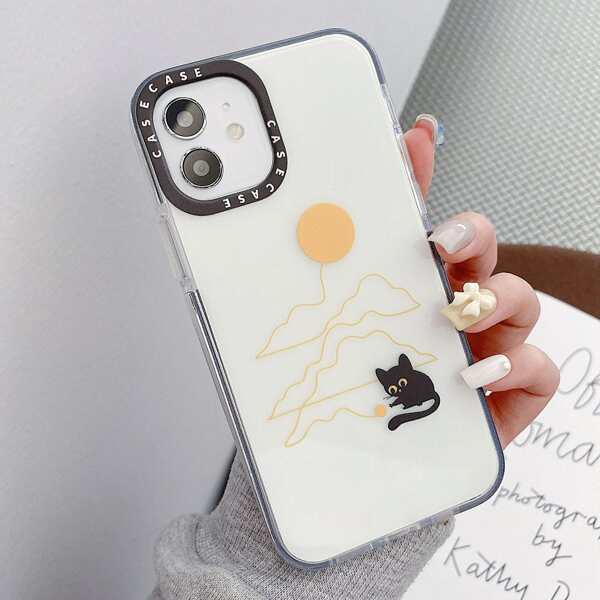 

Cartoon Cat Clear Phone Case